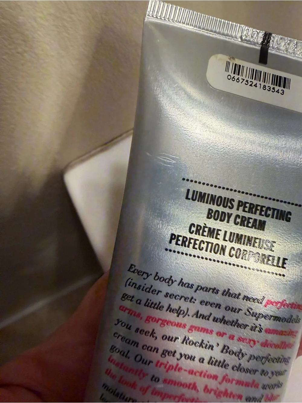 Victoria’s Secret rockin’ body luminous body cream